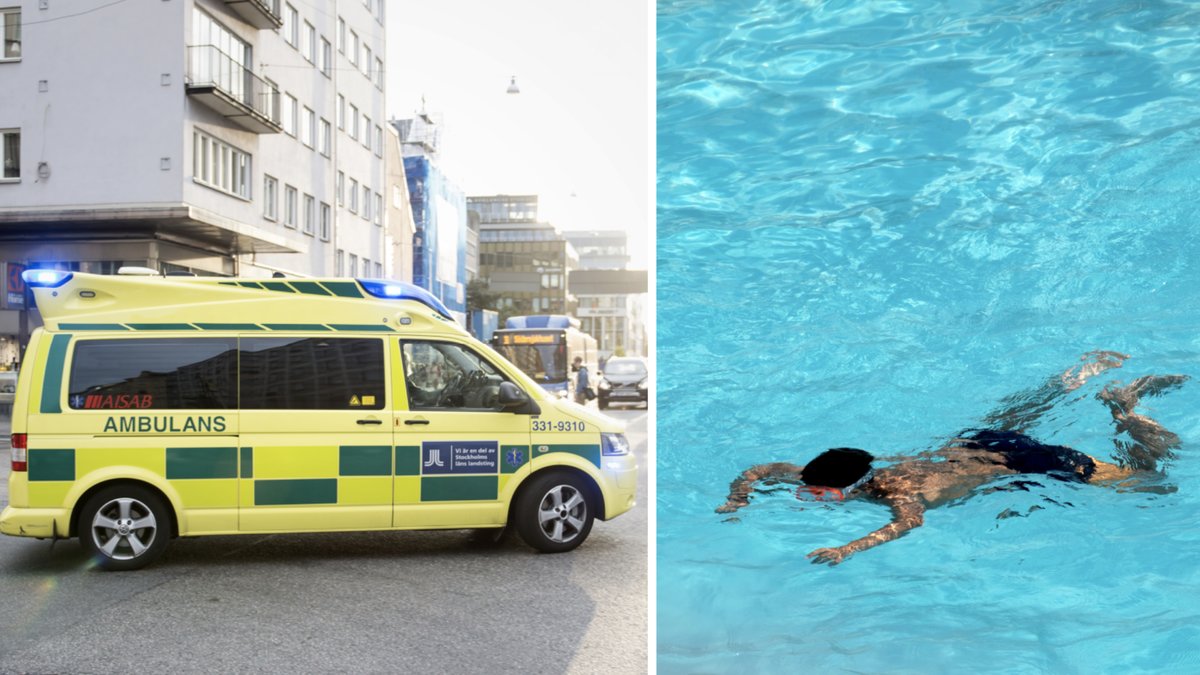 Ett barn fördes med ambulans till sjukhus efter ett drunkningstillbud. Bilderna är genrebilder.